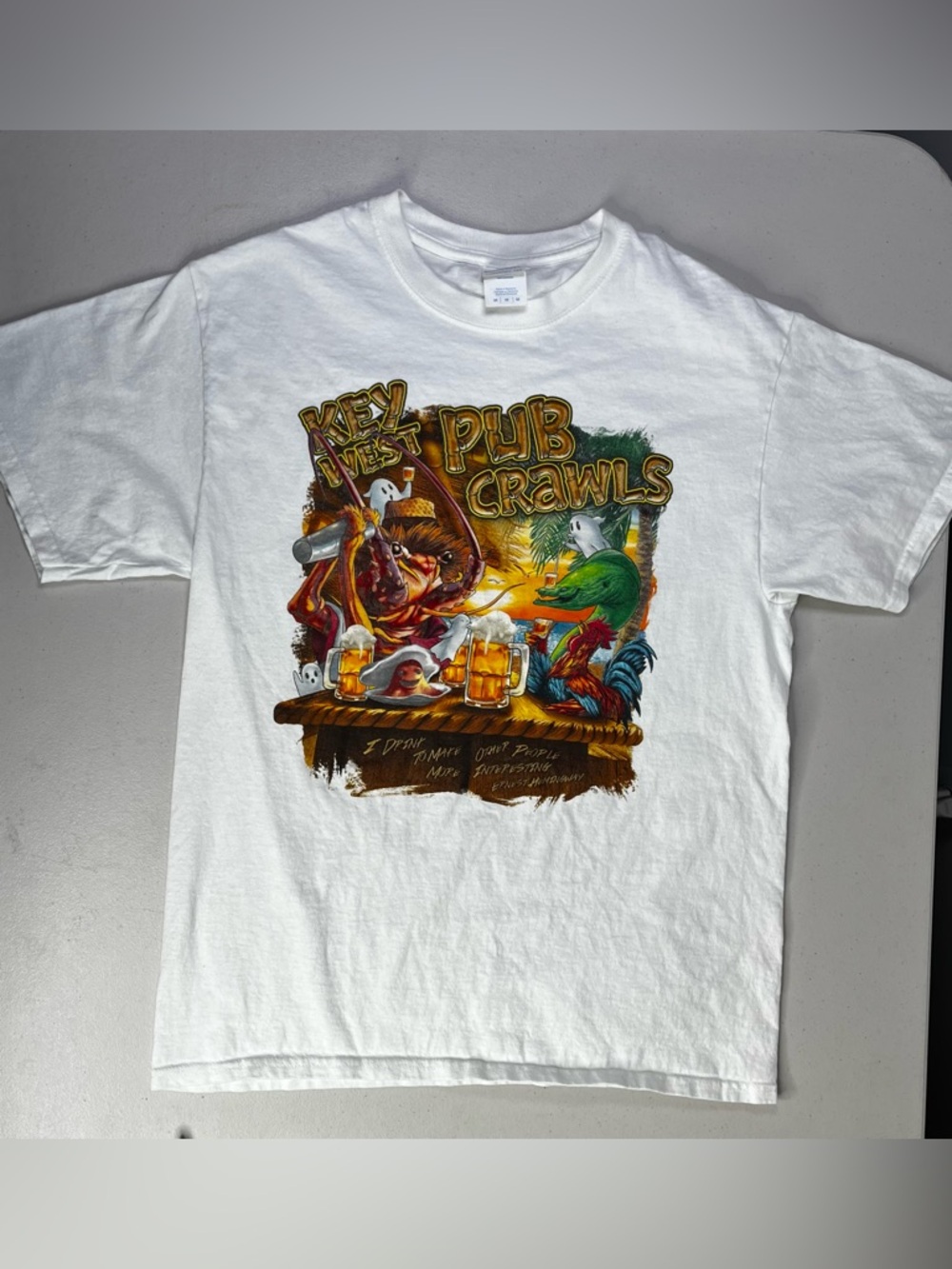 Key West Pub Crawls Graphic Tee - White